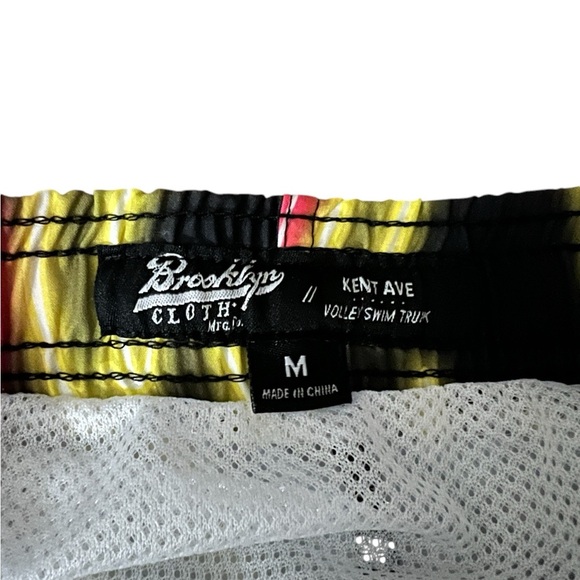 Men’s Brooklyn Clothing Neon Smiley Face Swim Trunks Size M - Picture 3 of 5